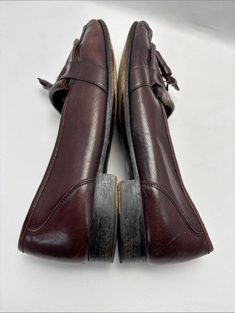 Bostonian Men's Sz9 Tassel Kiltie Loafers Wine Burgundy Vintage1980/Early90s#331